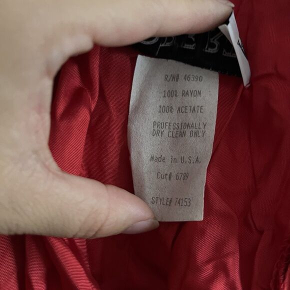 Y2K Roberta Whimsigoth Slip Dress S Velvet Red Sequin Lace Fringe Babydoll - Picture 8 of 11